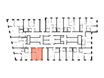 Планировка однокомнатной(квартира) площадью 32.7 квадратных метров в ЖК “ЖК 2-й Иртышский”