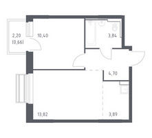 Планировка однокомнатной(квартира) площадью 37.31 квадратных метров в “ЖК Рублевский Квартал”