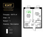 Планировка квартиры Однокомнатная (Квартиры)38.76