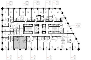 Планировка однокомнатной(квартира) площадью 45.8 квадратных метров в “Дом премиум-класса МИРА”