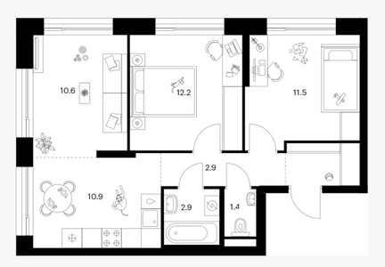 Планировка квартиры, ID 494512