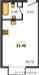 Планировка студии(квартира) площадью 25.5 квадратных метров в “ЖК Парксайд”