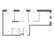 Планировка двухкомнатной(квартира) площадью 79.27 квадратных метров в “ЖК ЭкоБунино (Южное Бунино)”