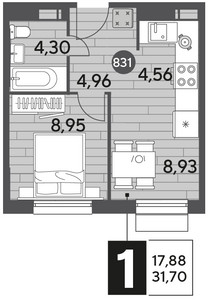 Планировка квартиры, ID 446645