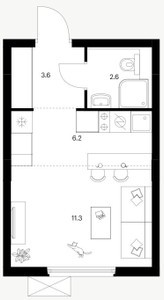 Планировка квартиры, ID 548891