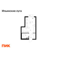 Планировка студии(квартира) площадью 25.2 квадратных метров в “ЖК Ильинские луга”