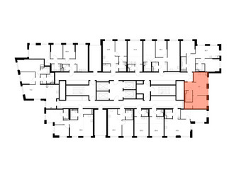 Планировка однокомнатной(квартира) площадью 38 квадратных метров в ЖК “ЖК 2-й Иртышский”
