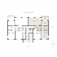 Планировка трехкомнатной(квартира) площадью 121.6 квадратных метров в “ЖК Внуково Кантри Клаб”