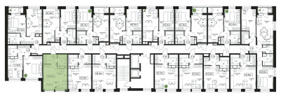 Планировка студии(квартира) площадью 28.2 квадратных метров в ЖК “ЖК Пушкино Град”