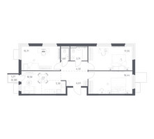 Планировка трехкомнатной(квартира) площадью 81.58 квадратных метров в “ЖК Мытищи Парк”