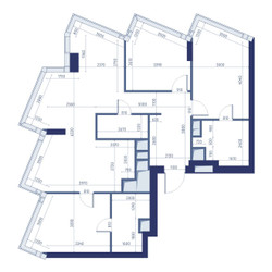 Планировка трехкомнатной(квартира) площадью 94.3 квадратных метров в ЖК “ЖК ХАЙДАУТ”