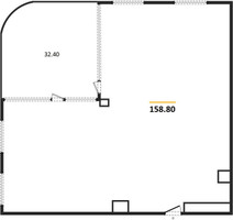 Планировка двухкомнатной(квартира) площадью 158.8 квадратных метров в “ЖК Magnum”