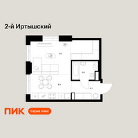 Планировка студии(квартира) площадью 32.1 квадратных метров в “ЖК 2-й Иртышский”