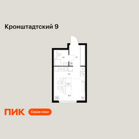 Планировка студии(квартира) площадью 25 квадратных метров в “ЖК Кронштадтский 9”