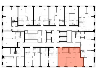 Планировка двухкомнатной(квартира) площадью 54.6 квадратных метров в ЖК “ЖК 2-й Иртышский”