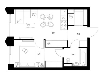 Планировка квартиры, ID 516925