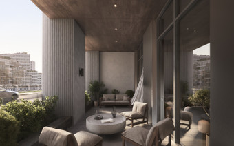 Зона отдыха в ЖК "Садовническая 69"