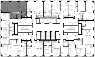 Планировка двухкомнатной(квартира) площадью 51.3 квадратных метров в “ЖК СЕТ”