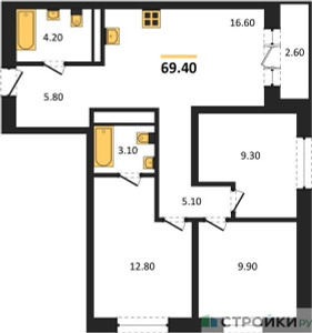 Планировка квартиры, ID 495565