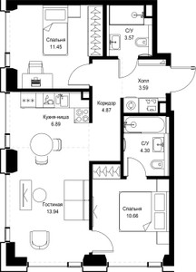 Планировка квартиры, ID 558628
