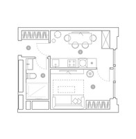 Планировка однокомнатной(квартира) площадью 28.3 квадратных метров в “ЖК ВЭРИ на Миклухо-Маклая”