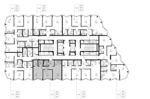 Планировка двухкомнатной(квартира) площадью 58.1 квадратных метров в “Дом премиум-класса МИРА”