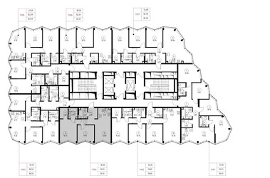 Планировка двухкомнатной(квартира) площадью 58.1 квадратных метров в ЖК “Дом премиум-класса МИРА”