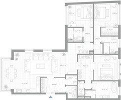 Планировка трехкомнатной(квартира) площадью 179.9 квадратных метров в “ЖК Николь”