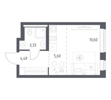 Планировка студии(квартира) площадью 24.02 квадратных метров в “ЖК Новое Видное”