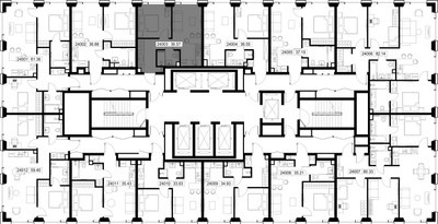 Планировка однокомнатной(квартира) площадью 36.6 квадратных метров в ЖК “ЖК SET (Сет)”