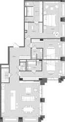 Планировка трехкомнатной(квартира) площадью 170.07 квадратных метров в ЖК “Клубный дом Форум”