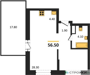 Планировка квартиры, ID 536545