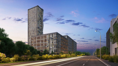 Планировка однокомнатной(апартаменты) площадью 55.8 квадратных метров в ЖК “ЖК Silver”