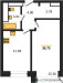 Планировка однокомнатной(квартира) площадью 36.73 квадратных метров в “ЖК Городские Истории”
