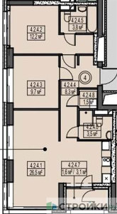 Планировка квартиры, ID 320558