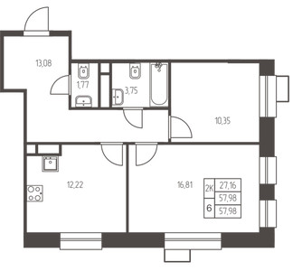 Планировка квартиры, ID 555181