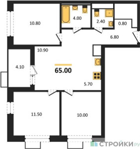 Планировка квартиры, ID 291942