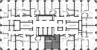 Планировка однокомнатной(квартира) площадью 34.9 квадратных метров в “ЖК SET (Сет)”