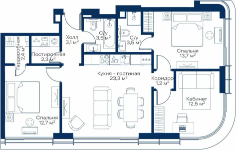 Планировка квартиры, ID 321023