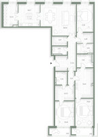 Планировка трехкомнатной(квартира) площадью 214.52 квадратных метров в “Фамильный дом Люче”