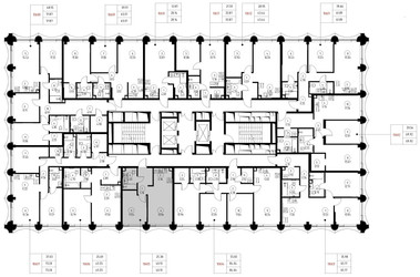Планировка однокомнатной(квартира) площадью 40.1 квадратных метров в ЖК “Дом премиум-класса МИРА”
