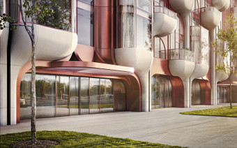 Входная группа в ЖК “Саввинская 27”