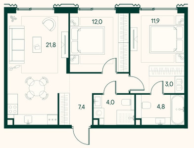 Планировка квартиры, ID 536276