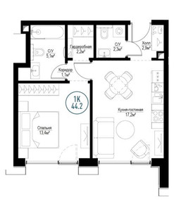 Планировка квартиры, ID 411236