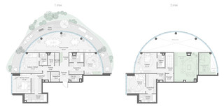 Планировка 4+ комнатной(квартира) площадью 240 квадратных метров в “Клубный квартал "Фрунзенская набережная"”
