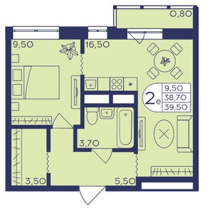 Планировка квартиры, ID 546236