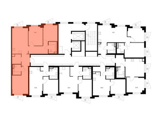 Планировка трехкомнатной(квартира) площадью 74.6 квадратных метров в ЖК “ЖК Онежский вал”