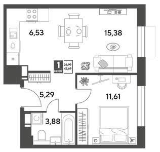 Планировка квартиры, ID 496598