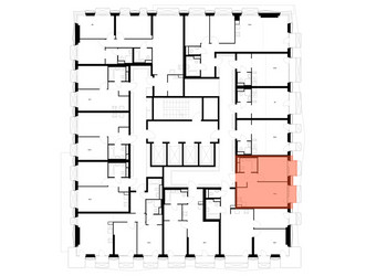 Планировка однокомнатной(квартира) площадью 35.8 квадратных метров в ЖК “ЖК 2-й Иртышский”