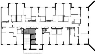 Планировка однокомнатной(квартира) площадью 33.5 квадратных метров в “ЖК Малевич”
